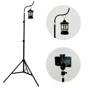 랜턴걸이 캠핑 스탠드 삼각대 셀카봉 파이드라이버용품 장비 턴행거 조명 조명랙 턴거치대 폰삼각대 셀프촬