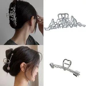 [콩심팥심]웨이큐피집게핀 헤어핀 머리 실버 포인트 액세서리