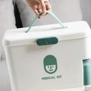 손잡이케이스 투인원 가정용 구급상자 올리브약 휴대용 박스 용박스 구함 약보관함 용구
