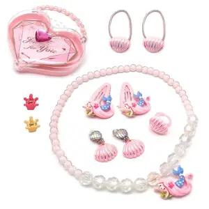 인어공주 목걸이 귀걸이 반지 하트 쥬얼리 가방 7종아동세트 유아악세사리 아기 여아
