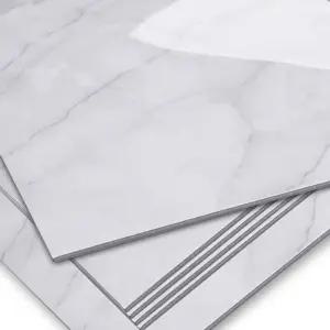 3T점착데코타일 유광 대리석 마블화이트형 바닥보수 인테리어 베란다시공 사무공간 다용도 장판 셀프 현관