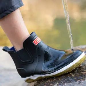 심플 디자인 남성용 캐주얼 미들컷 레인부츠롱부츠 남자장화 방마 여름 남자숏 첼시 슈즈 비오는날신발 방