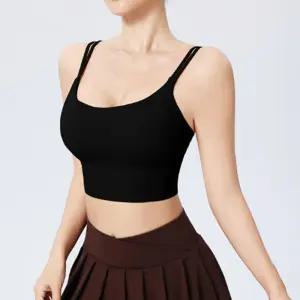 스포츠 필라폴 웨어 여성 브라탑 끈나시 이너 캡브라 이중숄더끈 운동복 언더 속옷 브라 탄탄한 액티브