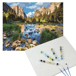 나만의 명화 그림그리기 세트 계곡의 풍경DIY 아크릴물감그리기 만들기 색칠하기 하기 키덜트그리기 취미그