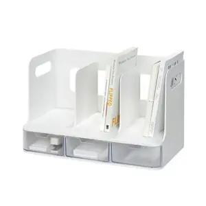 시스맥스 올리오 책꽂이 3단 WH(TR)서류 진열대 정리 데스트 상정리 공꽂이 홀더 인테리어 수납