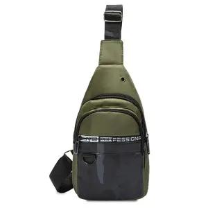 그린- 전면 D링 슬링백 외출 보조 가방 어깨백 학생바디크로스백 대백 남성백 소지품백 여행용백 용백 스포