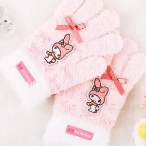 마이멜로디 캐릭터 스키장갑 보온 핑거 눈썰털안감 방한용 여자아이 아동 등원용 썰매장 겨울 유아 어린이