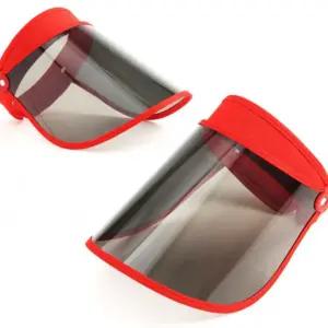 자외선차단 모자 1+1 썬캡 챙넓은 얼굴가리는 햇빛 위니몰 선캡 썬바이 여름 UV 가리개 레드