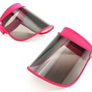 여름 햇빛가리개모자 얼굴 여성 2개 세트UV차단 선캡 자외썬 자외선 자외 네이비 UV 트리 썬캡 핑크 썬바이