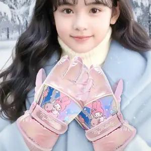 마이멜로디 오로라 방한장갑스키 캐릭터 어린이 겨울 손가락 아동 여아