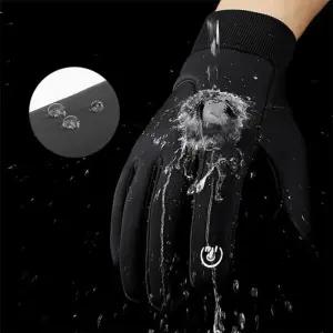 남성 자전거 오토바이 겨울 방한 보온 터치 글러브 장갑 여성 남자 스마트 용장갑 발열 스포츠