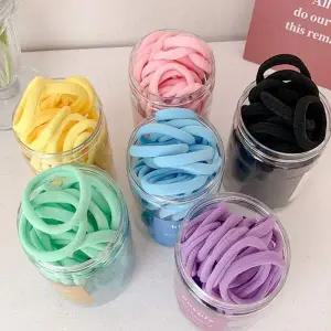 잃어버려도 걱정없는 대용량 머리끈 파스텔 투톤 50개