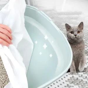 30매 원터치 고양이 모래 봉투 화장실 교체용 배변 튼봉지 캣화장실 비닐 쓰레기 버리기