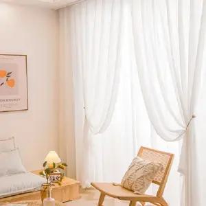 나비 주름 쉬폰 커튼 쉬커튼 커텐 쉬커텐 길이조절