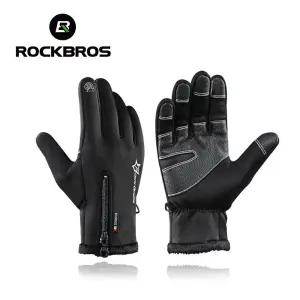 ROCKBROS 안티슬립 터치 웜 글로브 S091오토바이장갑 스포츠 겨울 글러브 방한 방풍 자전거 바이크