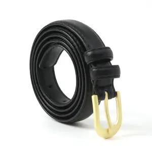 이시아르 여성 블랙 소가죽 핀버클 벨트정장 캐주얼 세미