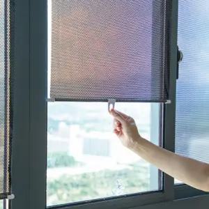 블라인드 차단 커튼 롤 누구나 창문 줄없이 햇빛 붙이암막 붙이는 는암막 량용 가림막 자동차양막