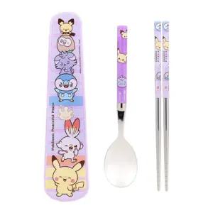 포켓몬 주니어 슬림 진공 스텐 수저 케이스 3P 세트아동 어린이집 유치원 키즈 쥬니어 초등 귀여운 숟가락
