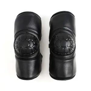 오토바이 방한 무릎보호대 33cm 융기모 바이크 가죽