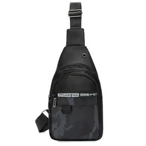 블랙- 전면 D링 슬링백 외출 보조 가방 어깨 학생바디 크로스 대백 남성 소지품 여행용 용백 스포츠 슬링