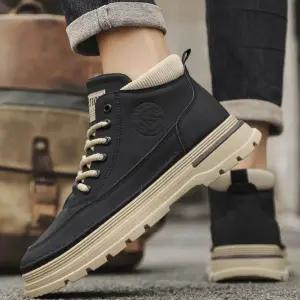 20대 30대 남자 스트릿 시티보이 패션 깔끔 워커털신 스웨이드부츠 기모 따뜻한패딩 양털 첼시 방한화 코디