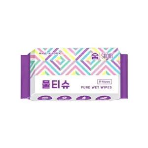 휴대용물티슈 피부저자극 포켓 물티슈 8매입 x 50개 휴대용물티슈