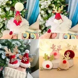 [콩심팥심](사러왕)인기폭발 헤어집게핀 데일리 크리스마스머리