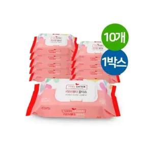 가정 러브레터 물티슈 (70매 캡형) 10개 더도톰한원단