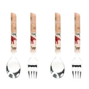 릴팡 유아 스푼 포크 세트 유치원 공룡 스핀퍼즐 X2