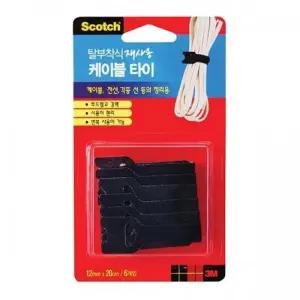 고품질 3M 재사용 탈부착 타이띠타입 12mmx20cm 6개입 박스(12개입) (WFKFASE)