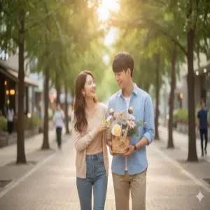 그리움채 화이트데이 발렌타인 선물 초콜릿 꽃바구니 페레로로쉐 7구 인형 에그머니나 바구니