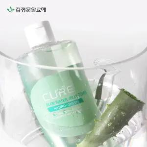 [15%+카드12%] 김정문알로에 큐어 워터 젤리 대용량 스킨/토너 500ml 2개