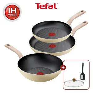 [테팔] 데이지 인덕션 3종(팬24+팬28+웍28)+우드뚜껑28+뒤집개