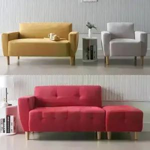 [BEST 컬러풀소파] 1인용/2인용 쇼파 16종 / 패브릭 인조가죽 공간포인트