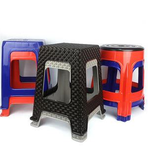 플라스틱 사각의자 라탄 회전 야외 간이 S11