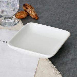 모던 사각 쿠프 소 화이트 도자기 반찬 그릇 접시 앞접시