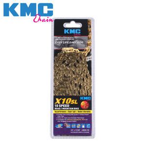 KMC X10SL 10단 경량 티탄 체인 (자전거/MTB/로드/30단/골드/사이클)