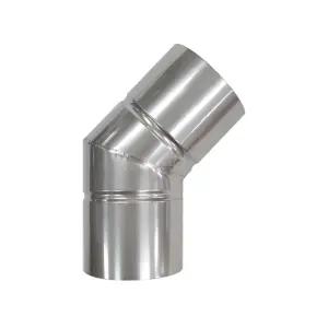 125mm 45도 엘보 /두께0.5mm 스텐연통 화목난로 벽난로 연도 파이