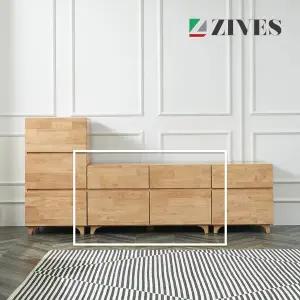 [지베스] 코나3 고무나무 원목 2단 1000 TV거실장