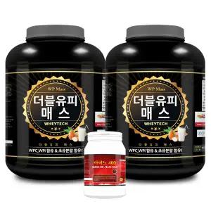 웨이테크 WP매스 4kg+4kg 탄수화물 고칼로리보충제/보충제2통+아미노