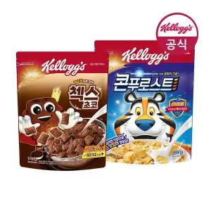 [켈로그]시리얼 콘푸로스트 600g + 첵스초코 570g