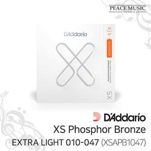 다다리오 어쿠스틱 통기타줄 스트링 XS 포스포브론즈 엑스트라 라이트 010-047 XSAPB1047