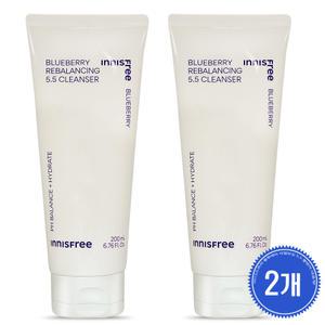 이니스프리 블루베리리밸런싱5.5클렌저대용량200ml  2개