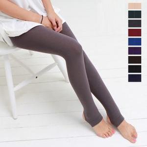 가을 겨울 여성 기모 레깅스 무발 유발 고리 여자 타이즈 스키니