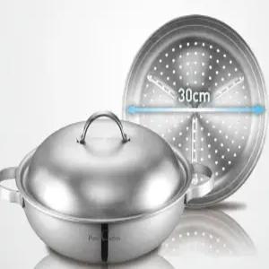 퓨어가르텐 통5중 파티웍세트(웍+찜기)30cm JU