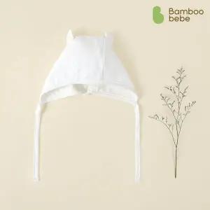 [밤부베베] 화이트크림 아기모자_클린화이트