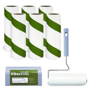 [아임] 돌돌이 테이프클리너 핸들+리필 90회x7개 세트 사선 먼지제거 테이프 롤크리너 찍찍이