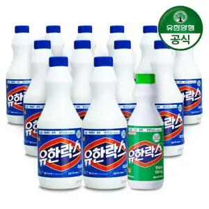 유한락스 레귤러 용기 1L  x 12개 + 후레쉬 500ml