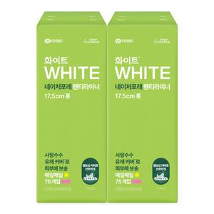 화이트 네이처포레 팬티라이너 롱 75개입 2팩