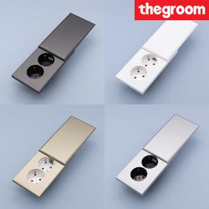 더그룸 니뮤 슬라이드 콘센트 커버 2구 카페 슬림 빌트인 가구 매입 매립